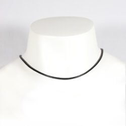 A black Nappa leather bracelet with a silver clasp, showcasing its sleek 4mm width and minimalist unisex design, displayed against a neutral background to highlight its elegant and versatile appeal for motorcyclist