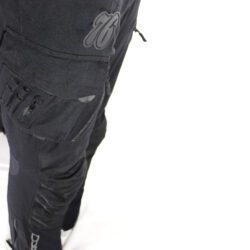 Used Büse black textile adventure pants with knee protection, a Sympatex waterproof membrane, ventilation vents, and a detachable thermal liner.