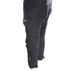 Used Büse black textile adventure pants with knee protection, a Sympatex waterproof membrane, ventilation vents, and a detachable thermal liner.