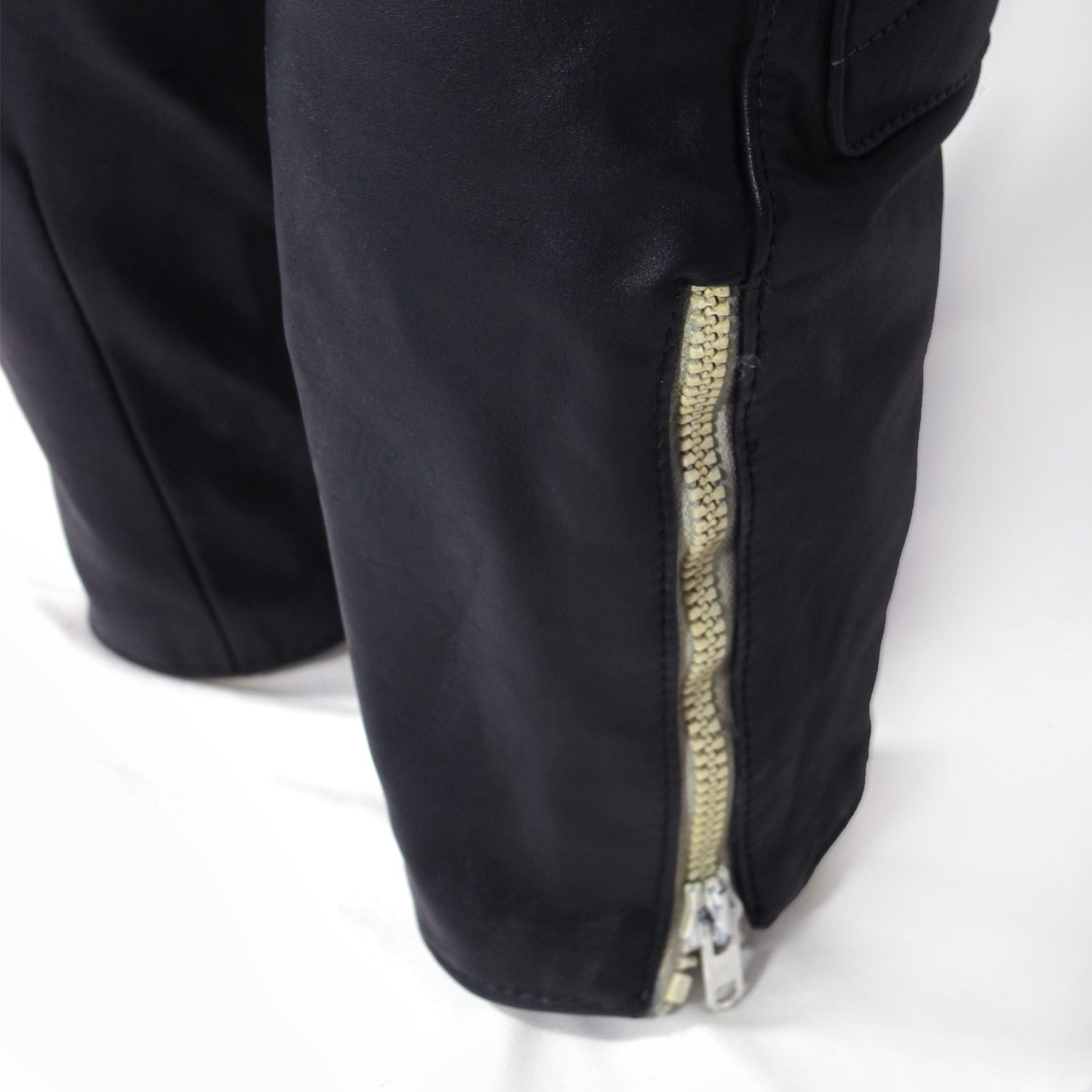 Marine Blue Leather Pants - Image 4