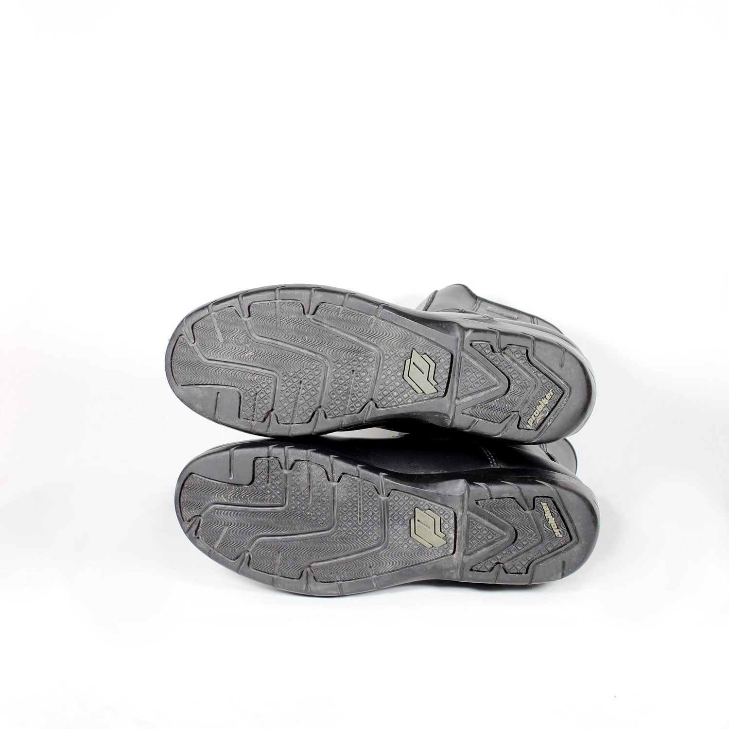 A pair of black ProBiker leather touring motorcycle boots in excellent 9/10 condition, size 40.