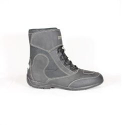 Dark grey faux leather casual city style motorcycle boots in excellent condition, size 47