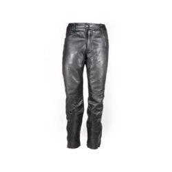A pair of used black Vanucci Classic leather pants in a Chopper style, size 58 XXXL. They are in very good condition with no notable defects, featuring a timeless design without built-in protectors.