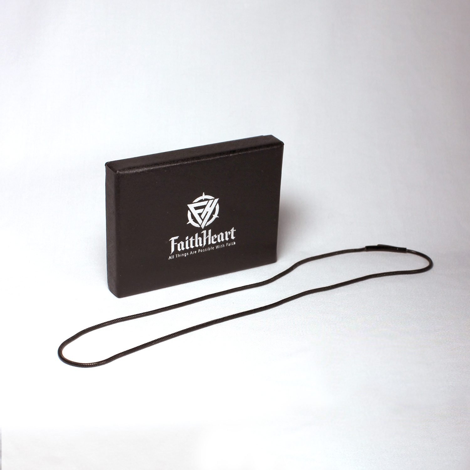 Thin Snake black Chain Necklace for Men Women modern and minimalist 2mm Width