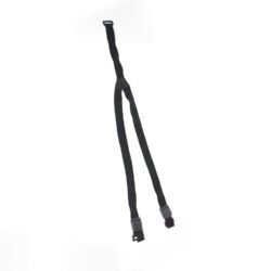 Used Crivit Sports black textile touring trousers with knee protection, a Z-liner waterproof membrane, removable thermal liner, and adjustable shoulder straps.