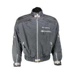 Used Pro Sports black casual textile jacket with Cordura reinforcement on shoulders and elbows, a back protector, ventilation vents, and reflective details.