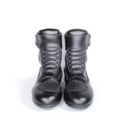 Probiker Short Touring black leather motorcycle boots, size 42 — like-new short touring boots with Drygate waterproof membrane, reinforced toe and heel protection, and classic design offering comfort and durability.