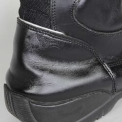 Probiker Touring black synthetic leather motorcycle boots, size 46 — durable touring boots with reinforced toe, ankle, and gear protection, partial waterproofing, and classic styling in fairly good condition.