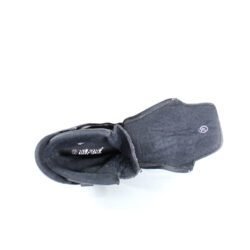 A pair of black leather Air Star street boots in size 42. The boots feature protection for the toes, shin, ankles, and heels, a reinforced sole, gear/brake lever protection, and reflectors. They show some wear marks, with minor damage to the synthetic leather panels on the front and back.