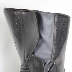 A pair of black leather Alpinestars Touring Classic boots in size 39. The boots feature a Gore-Tex waterproof membrane and protective reinforcements on the toes, shin, ankles, and heel, along with a reinforced sole, gear lever protection, and rear reflectors. They show minor wear marks.