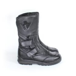 Cycle Spirit CS Touring III black leather motorcycle boots, size 37 — lightweight touring boots with reinforced toe and heel protection, durable build, non-waterproof design, and very good condition with minor wear marks.