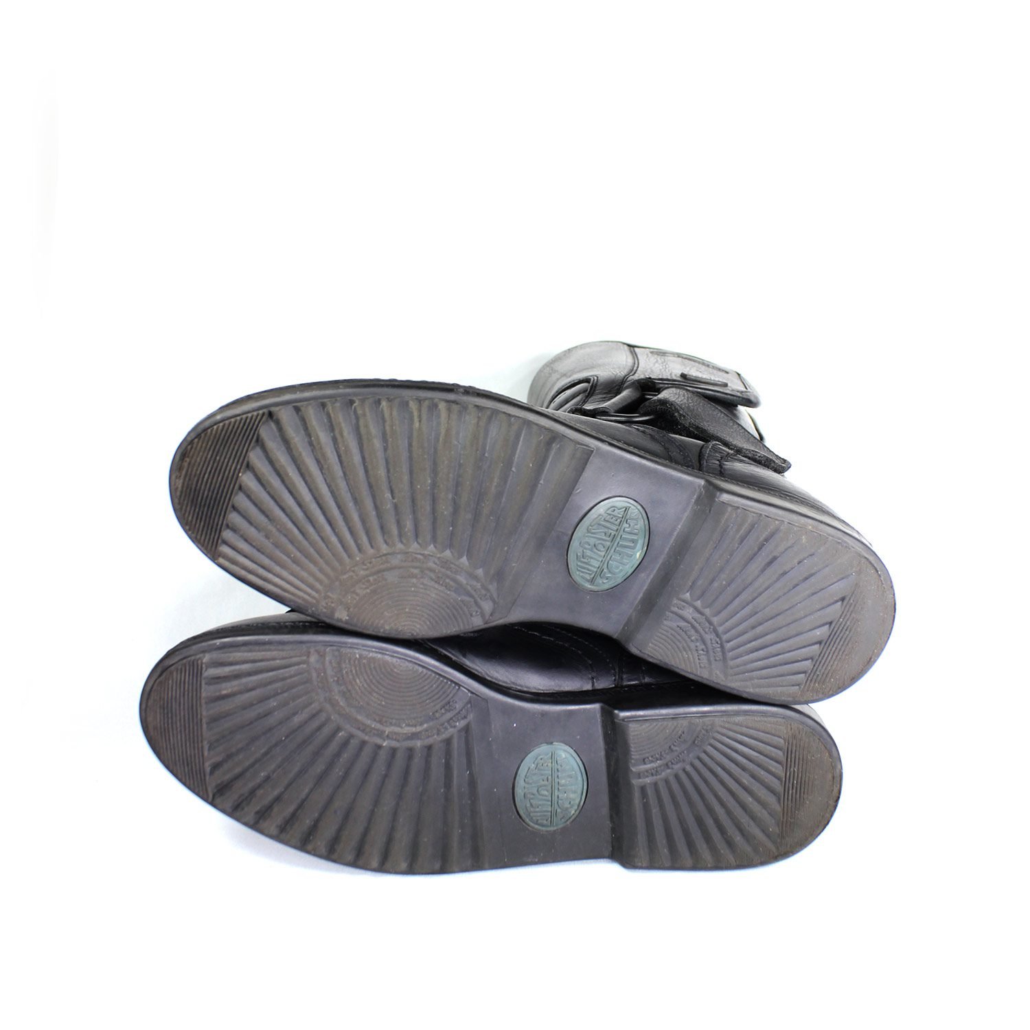 A pair of black leather Kochmann touring boots in size 41. The boots feature a SympaTex waterproof membrane and protective reinforcements on the toes, heels, ankles, and a reinforced sole with gear and brake lever protection. They show minor wear marks.