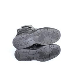 A pair of black leather Probiker women's casual riding boots in size 37. The boots feature ankle protection, a reinforced sole, and an air chamber in the sole for comfort while walking. They show minor wear marks.