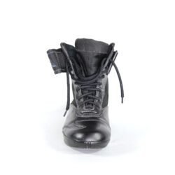 A pair of black leather Probiker street boots in size 39. The boots feature a Climat waterproof membrane, protective reinforcements on the toes, ankles, and heel, a reinforced sole, and reflective elements. They show minor wear marks.
