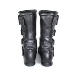 Sidi All-Season black leather motorcycle boots, size 42 — touring boots made in cooperation with Hein Gericke, featuring Sympatex waterproof membrane, reinforced toe, heel, and ankle protection, and good condition with minor wear marks.