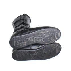 Sidi All-Season black leather motorcycle boots, size 42 — touring boots made in cooperation with Hein Gericke, featuring Sympatex waterproof membrane, reinforced toe, heel, and ankle protection, and good condition with minor wear marks.