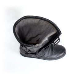 Sidi All-Season black leather motorcycle boots, size 42 — touring boots made in cooperation with Hein Gericke, featuring Sympatex waterproof membrane, reinforced toe, heel, and ankle protection, and good condition with minor wear marks.