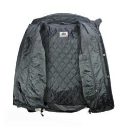 A black and grey Held touring and adventure motorcycle jacket, size L, in very good condition. Features a climate membrane for waterproofing and windproofing, a removable thermal liner, multiple adjustment points and pockets, and CE protectors at shoulders, elbows, and back.