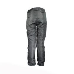 A pair of black Outdoor motorcycle trousers by Louis, size M (91 cm stretch waist), in like-new condition. Features a waterproof Klima-membrane and a thermal liner for cold and wet weather touring and adventure riding.