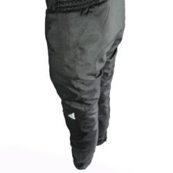 A pair of black Outdoor motorcycle trousers by Louis, size M (91 cm stretch waist), in like-new condition. Features a waterproof Klima-membrane and a thermal liner for cold and wet weather touring and adventure riding.