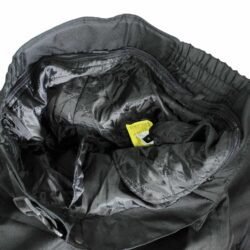 A pair of black Polo waterproof textile motorcycle trousers, size M 50/52 (92 cm stretch waist), in very good condition. Features a Klima-membrane and thermal liner for cold and wet weather touring and adventure riding.