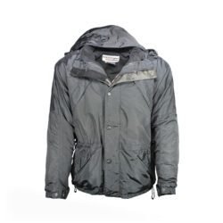 A black Renault Sport by Berik winter touring and adventure motorcycle jacket, size XL, in very good condition. Features a waterproof and windproof textile shell, a removable thermal liner, a hidden hood in the collar, and high-quality protectors for shoulders, elbows, and back.