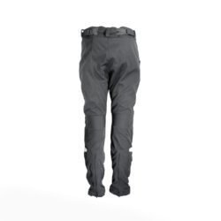 A pair of black Spidi textile motorcycle pants, size 50 (93 cm waist), in very good condition. Features a lightweight design for good weather riding, knee protectors, and reflectors for visibility.