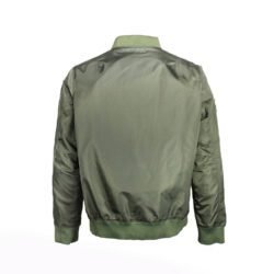 A green city and urban style textile motorcycle jacket, size 3XL, in very good condition. Features integrated protectors for shoulders, elbows, and back for essential riding safety.