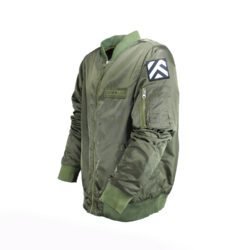 A green city and urban style textile motorcycle jacket, size 3XL, in very good condition. Features integrated protectors for shoulders, elbows, and back for essential riding safety.