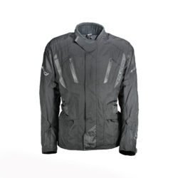 A black Held 4-Touring women's textile motorcycle jacket, size 3XL, in like-new condition. Features a waterproof Reissa-Z membrane, removable thermal liner, Knox shoulder and elbow protectors, Schoeller Kevlar stretch panels, multiple ventilation zips, and reflective elements for touring and adventure riding.