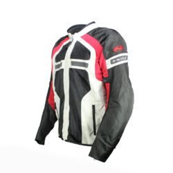 A black, red, and beige Held Tropic 3.0 summer mesh motorcycle jacket, size XL, in like-new condition. Features a HEROS-TEC 600D shell with extensive mesh panels, Level 2 CE protectors at shoulders, elbows, and back, reflective details, and multiple adjustment points for street and touring riding.