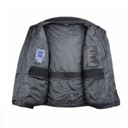 A black IXS touring and adventure textile motorcycle jacket, size M, in very good condition. Features a waterproof Solto-TEX Z-Liner membrane, multiple ventilation openings, 9 pockets including waterproof options, adjustable fit, and CE-rated shoulder, elbow, and back protectors