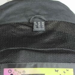 A grey Ixon Flora Mania women's summer mesh motorcycle jacket, size 2XL, in very good condition. Features Spytech polyester construction with mesh panels for ventilation, CE-certified shoulder and elbow protectors, a foam back protector, and multiple pockets.