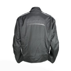 A black Probiker classic-style textile motorcycle jacket, size XXL, in like-new condition. Features integrated shoulder, elbow, and back protectors for touring and street riding in fair weather.