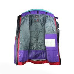 A multi-colored Spidi H2Out vintage-style textile motorcycle jacket, size 52 (XL, 106-112 cm chest), in very good condition. Features a waterproof H2Out membrane, thermal liner, and CE-certified shoulder and elbow protectors for street and touring riding.