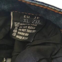 Men's denim blue wear-resistant stretch denim motorcycle riding jeans with removable knee and hip protectors