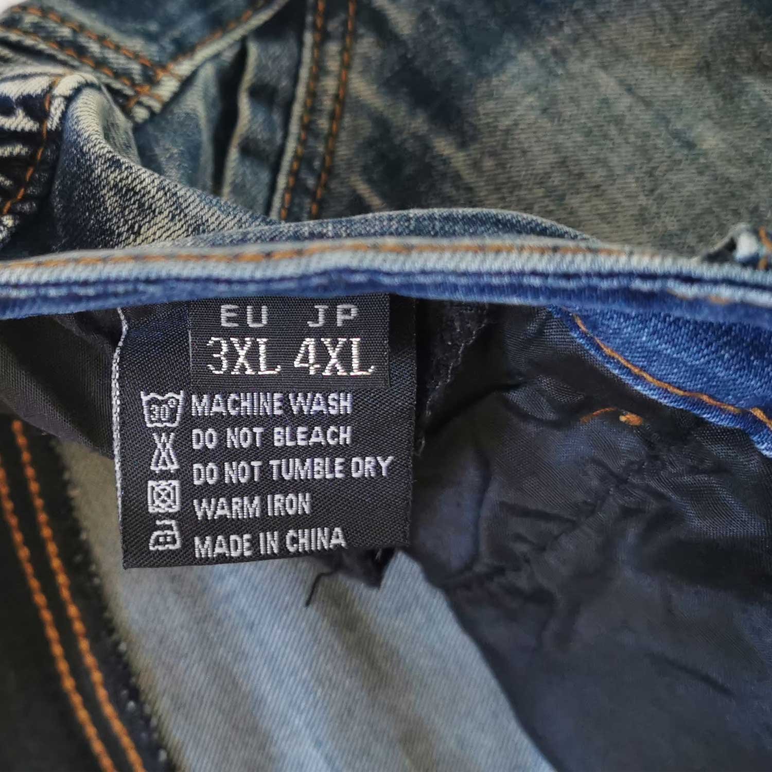 Men's denim blue wear-resistant stretch denim motorcycle riding jeans with removable knee and hip protectors