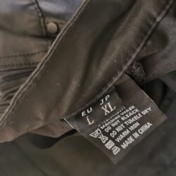 Men's black stretch denim motorcycle riding jeans with CE certified knee and hip protectors – Size 32/L