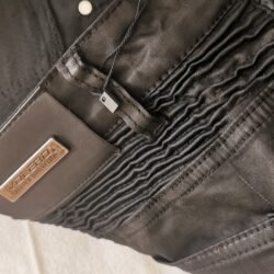 Men's black stretch denim motorcycle riding jeans with CE certified knee and hip protectors – Size 32/L